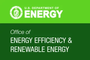 Department of Energy logo and green background