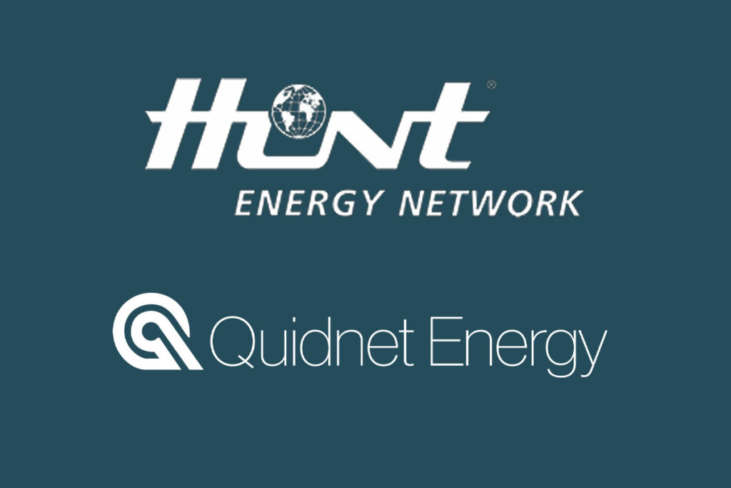 Hunt Energy Network and Quidnet Energy logos